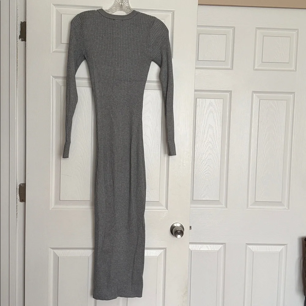 Dynamite Gray Knit Midi Dress XS